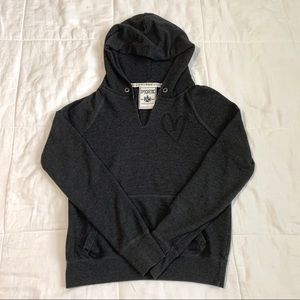 Victoria’s Secret Pink Grey V Neck Hoodie